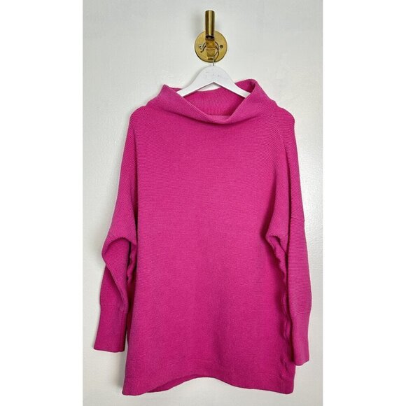 FREE PEOPLE Ottoman Slouchy Tunic in Electric Pink Size Small - Picture 4 of 11